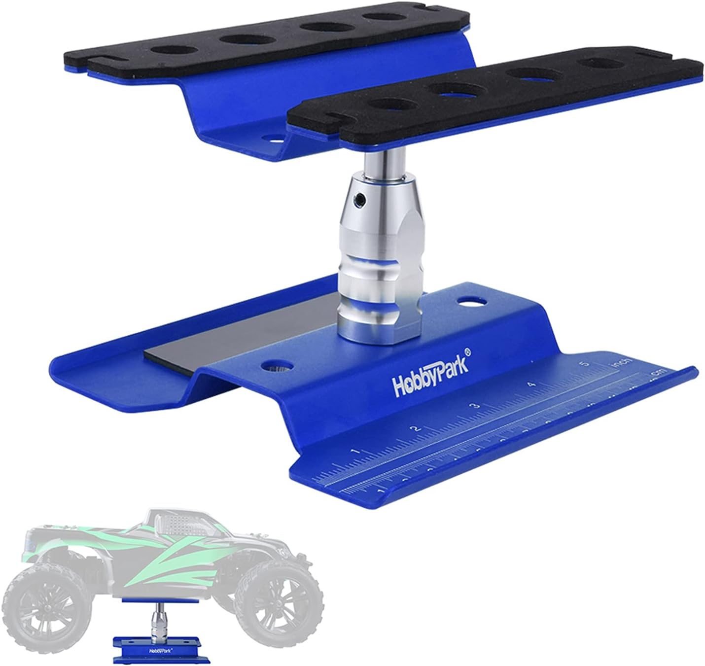 HobbyPark Aluminum Alloy RC Car Work Stand Repair Workstation 360 Degree Rotation Lift Or Lower For 1/8 1/10 Scale Cars Trucks Buggies