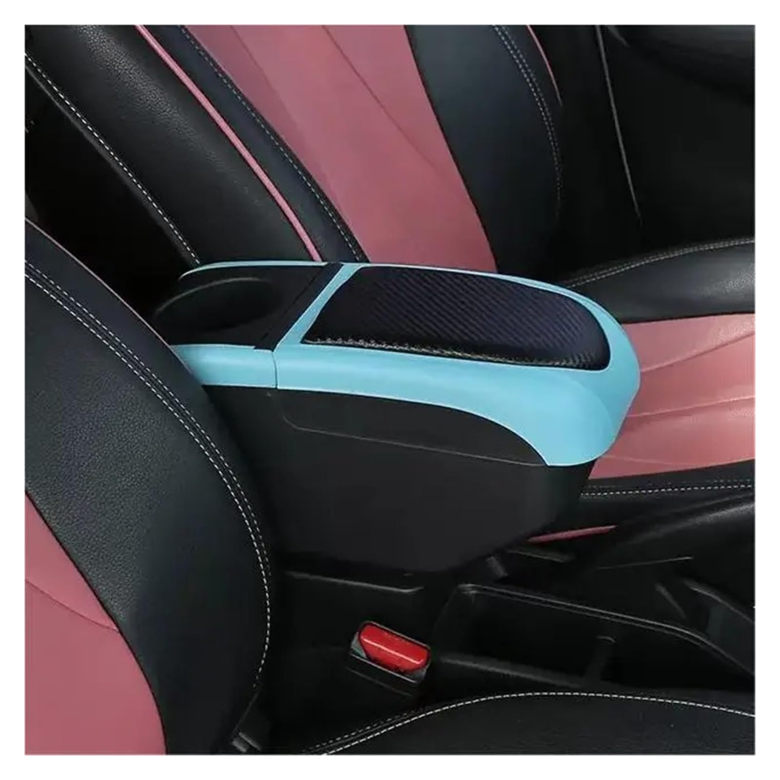 UMDJJU For Hyundai For I10 HB20 2013-2024 Armrest Box Center Storage Car Centre Console Armrest Box(Black blue color)