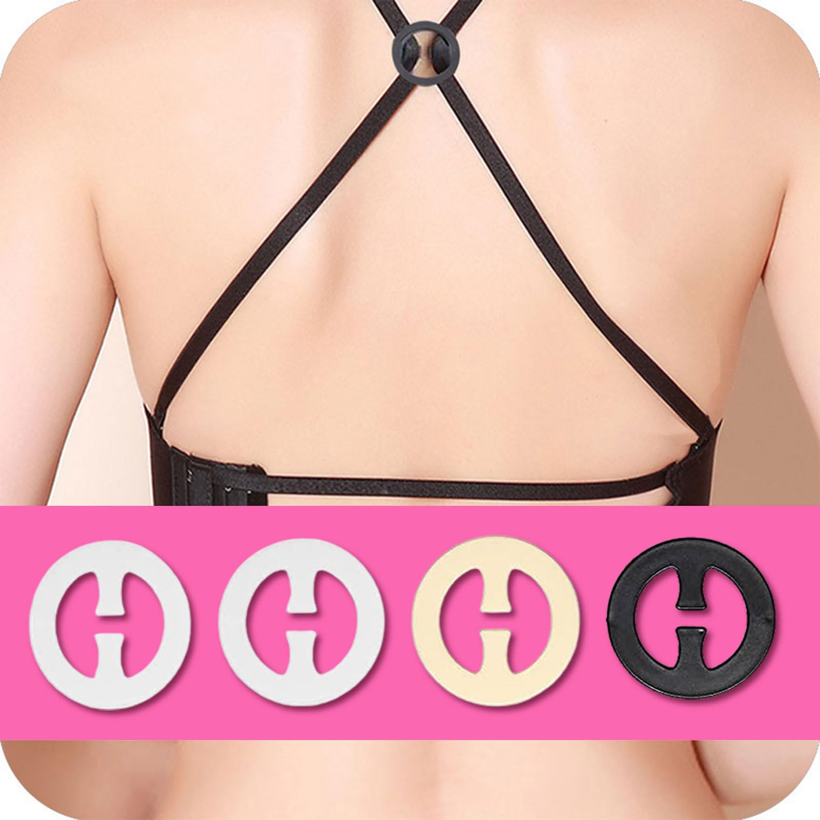Kit 24 Pièces Bretelles Soutien-Gorge Réglables + Clips Antidérapants Invisibles - Idéal Sport & Quotidien