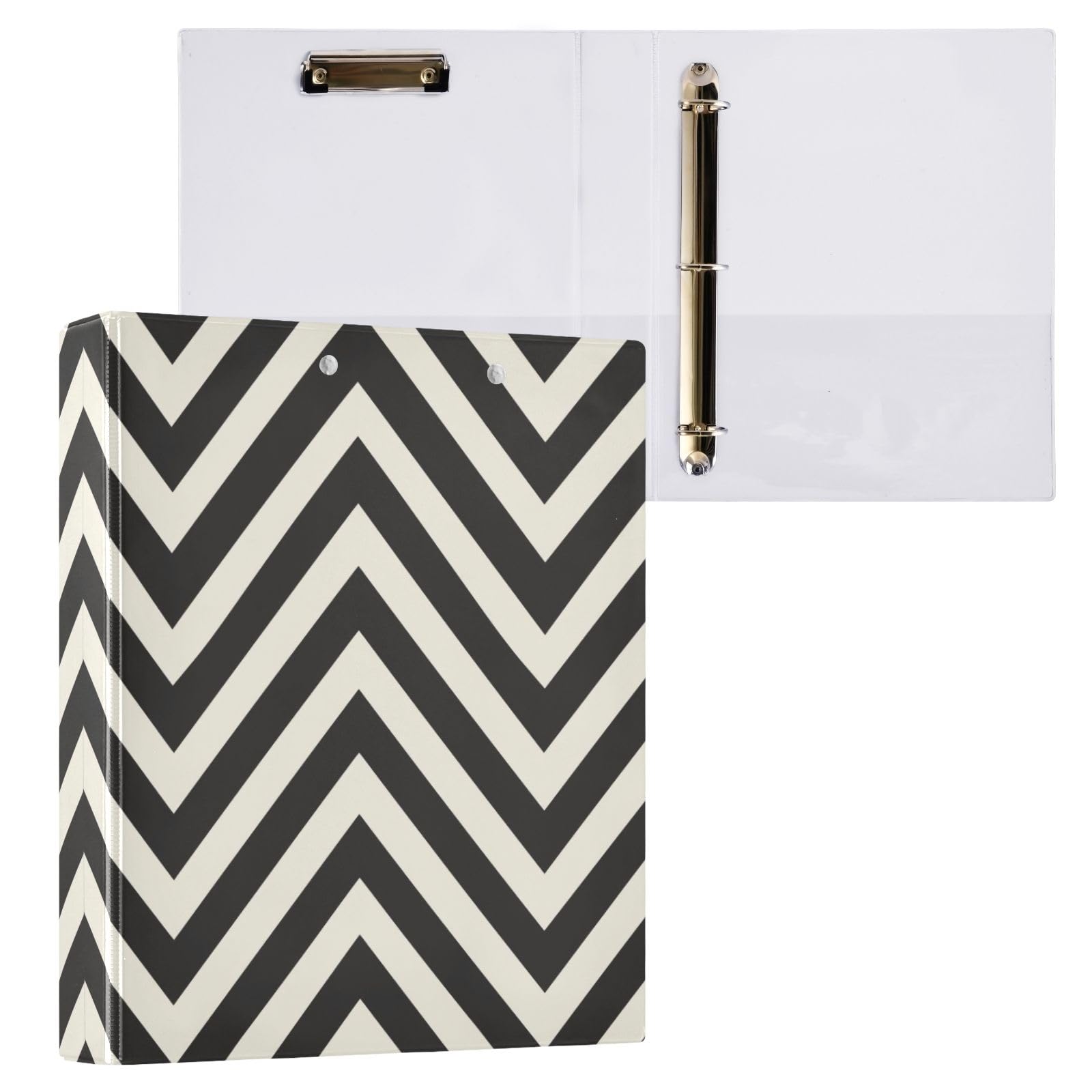 Black Line - Raccoglitore a 3 anelli, 3,8 cm, contiene 200 fogli con 3 tasche interne in PVC trasparente, per scuola e ufficio