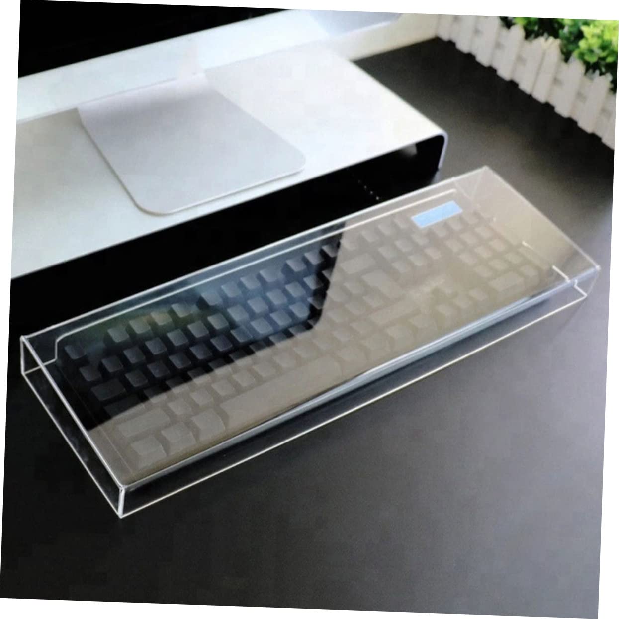 OSALADI Protezione per Tastiera in Acrilico Rimovibile Copri Tastiera per Uso Domestico Cover Antipolvere Desktop