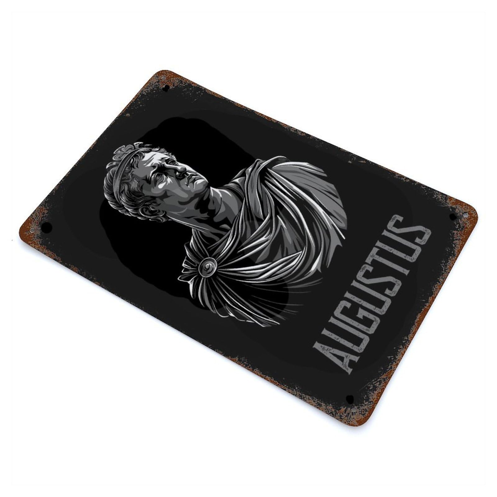 Emperor Augustus 11.8"x7.9" Retro Metal Sign, Industrial Home Decor for Basement, Hobby Room And Garage Decor
