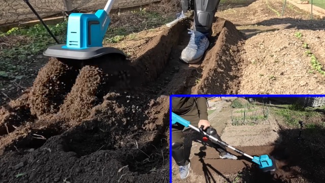 Amazon | 耕運機 家庭用 充電式耕うん機 (耕幅255mm/耕深220mm)2個4Ah