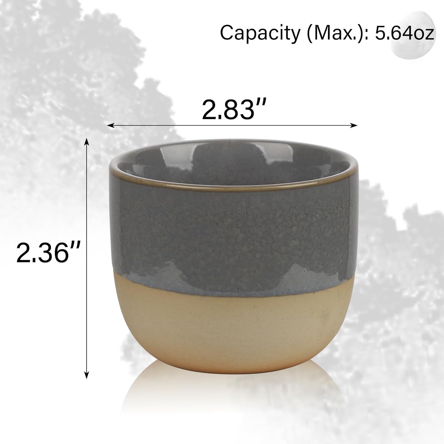 VanEnjoy Espresso Cups Set of 4 Stackable Coffee Mugs Colorful Unique Ceramic Glazed Demitasse Espresso Cups 4 Colors Ceramic Espresso Mugs 5oz Espresso Cups for Tea Coffee - Image 2