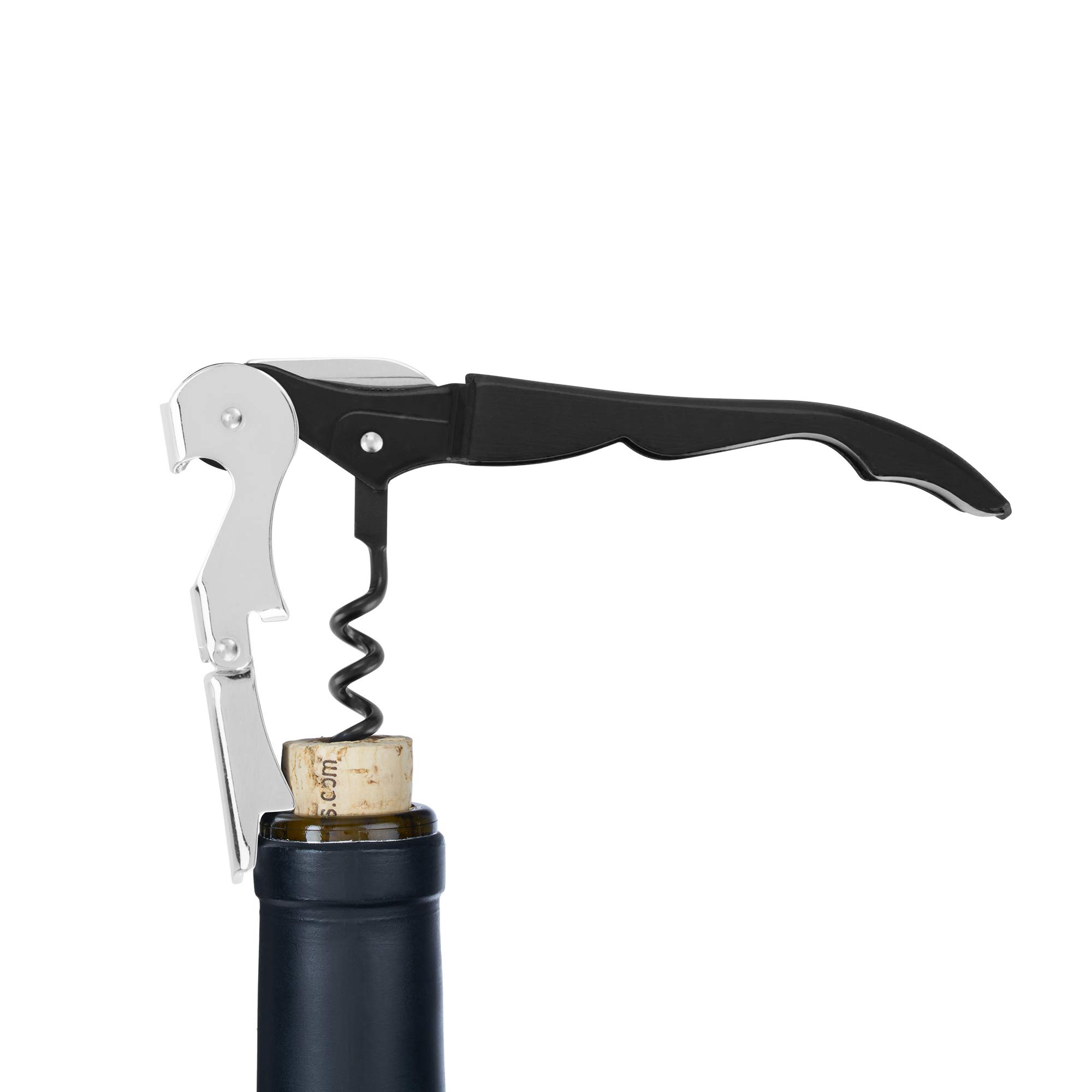 True Fabrications Black Pulltap's Double-hinged Corkscrew, 4.63"