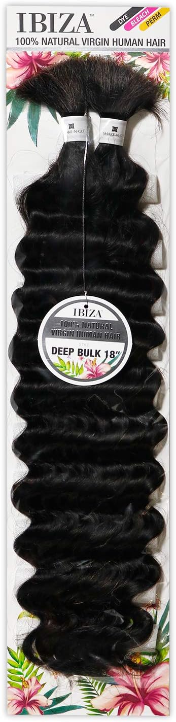Ibiza 100% Natural Virgin Human Hair Braid - DEEP BULK 18" (NATURAL)