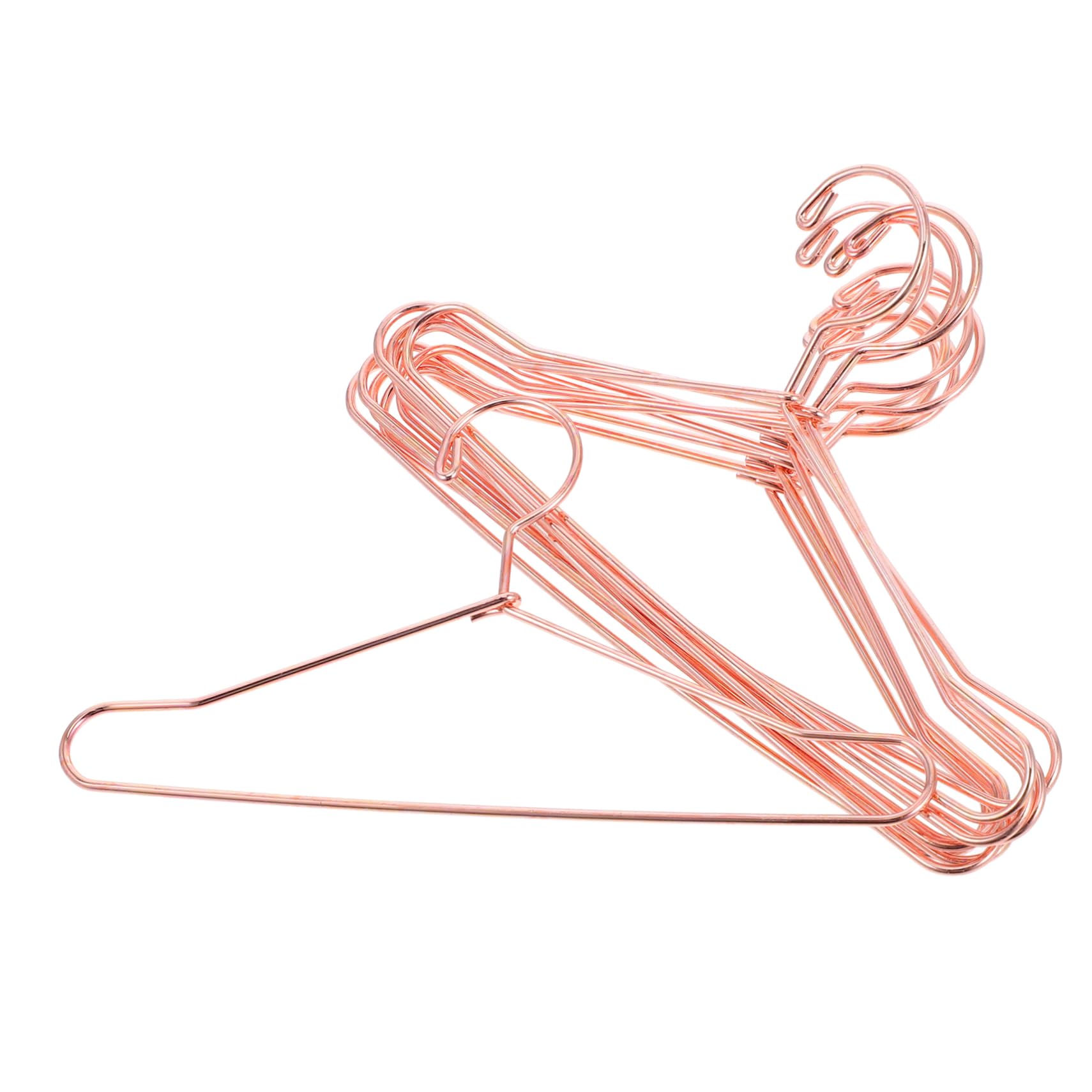 Milisten 10pcs Rose Gold Mini Doll Hangers Boys and Girls Hangers for Baby for Doll Accessories