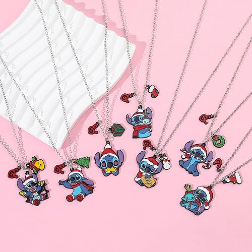 Miniatura 5 de HappyDaddy Stitch - Collar de amistad de 7 piezas, regalo de puntada, collar de puntada, joyería para niños y niñas, Zinc, Aleación de zinc