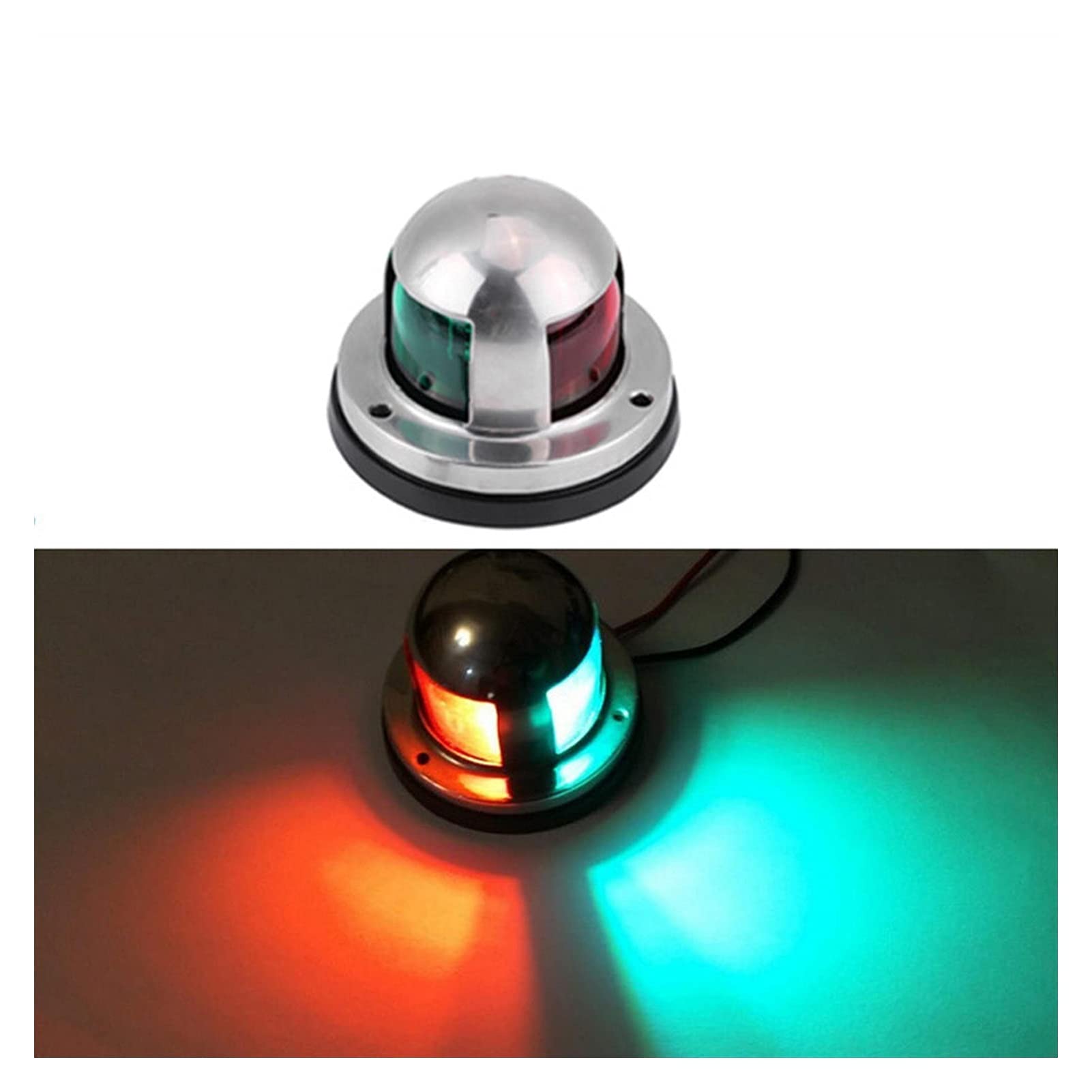 Acciaio inossidabile 1. 2V LED. Arco navigazione luce rossa verde a vela di segnale for la avvertimento yacht barca marina Per la navigazione e la pesca