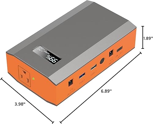 Miniatura 5 de Banco de energía portátil con cargador solar, 65 W, 110 V, toma de corriente alterna, batería externa, carga rápida, 24000 mAh, cargador portátil