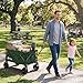 Sekey 150L Wagons Carts Foldable with Big All-Terrian Beach Wheels, Collapsible Heavy Duty Wagon, Extra Large Folding Wagon, Foldable Wagon for Camping, Garden, Sports. Dark Green