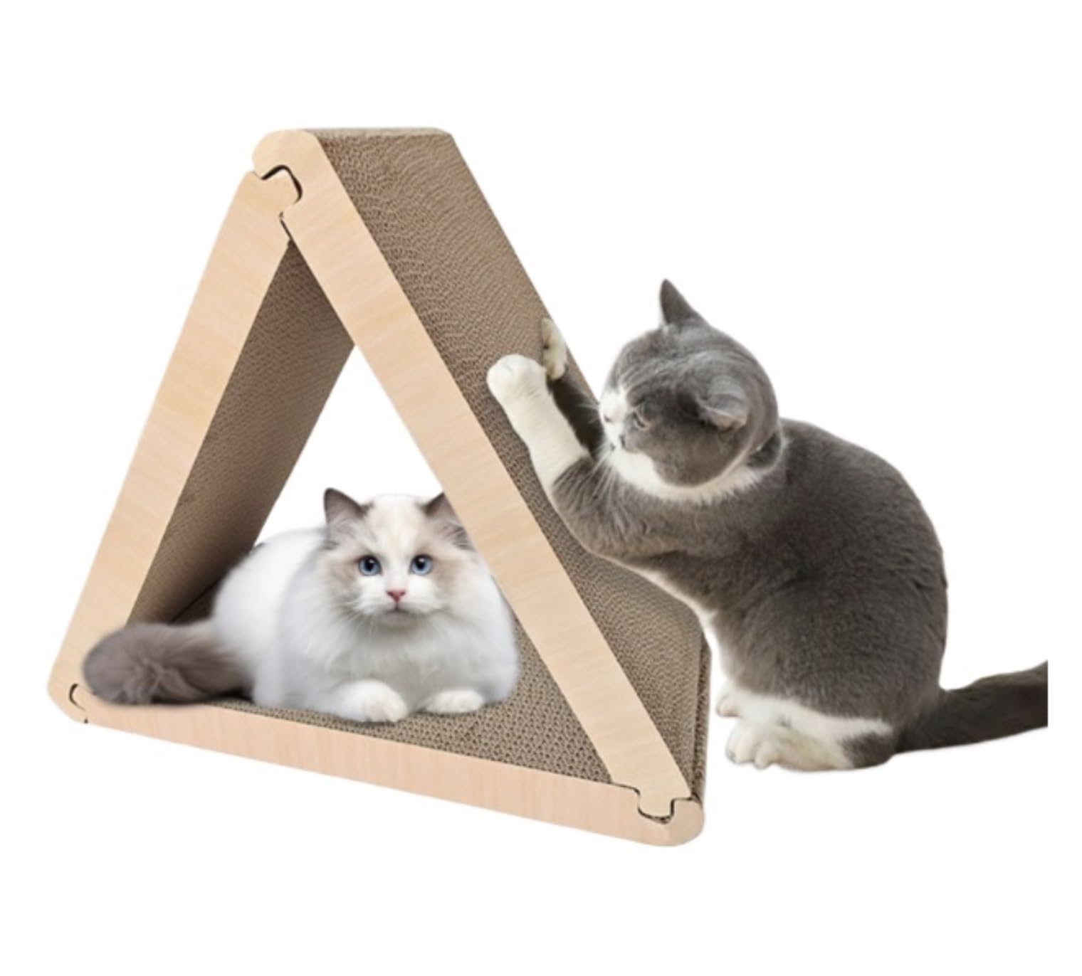 Generisch Kratzbaum für Katzen, 3-seitiger vertikaler Kratzbaum, Faltbarer dreieckiger Kratzbaum, 3-seitiger vertikaler Kratzbaum, faltbares dreieckiges Kratzbrett für Hauskatzen, Katzenkratzbaum (30