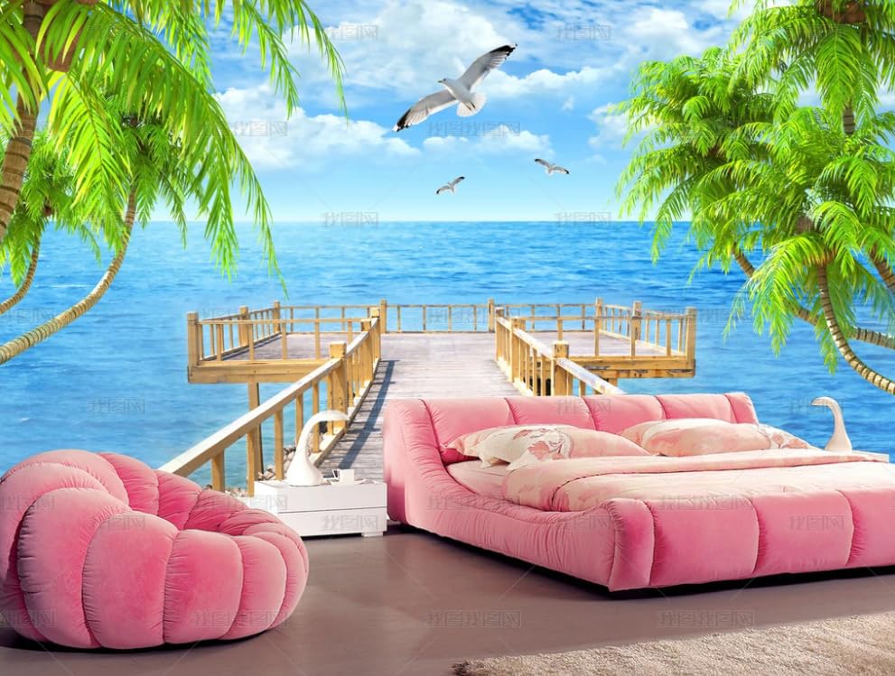 Papier peint intissé paysage méditerranéen poster géant mural pour salon 150x105 cm