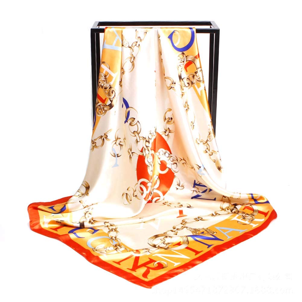 Ladies Silk Scarf - Large Square Satin 90cm, 89 cm