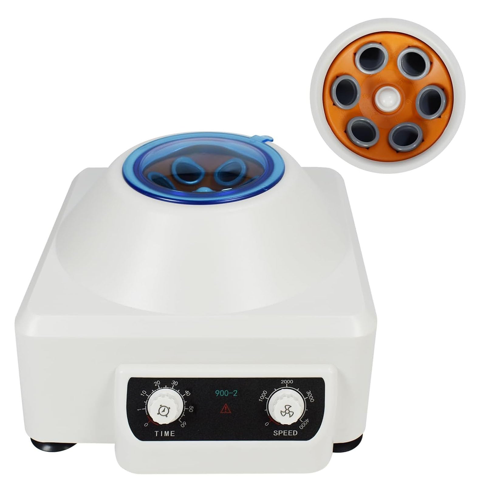 MObyat Centrifuga da Laboratorio da 50 W, Centrifuga da Tavolo, Dotata di 2 Manopole Indipendenti, Intervallo di velocità 300-4000 Giri/min, Intervallo di Temporizzazione 0~100 Min, per Ricerca