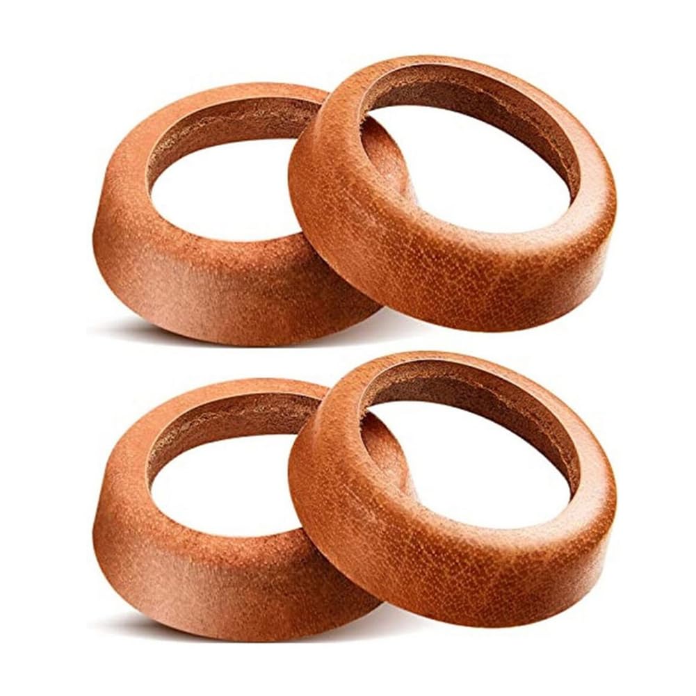 Vjsujehgy 4Pcs Leather Cuff Handle Pump Replacement Parts for Model 75 Handle Pump Piston Sleeve Sealing Accessories