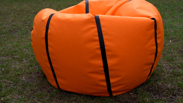 FANSU Colori Solidi Copertura per Poltrona, Sacco Puff Poltrona Senza Riempimento, Poltrona a Sacco Pigro Poltrona con Zip, Pouf Poltrona per Adulti e Bambini (120x160cm,Arancione