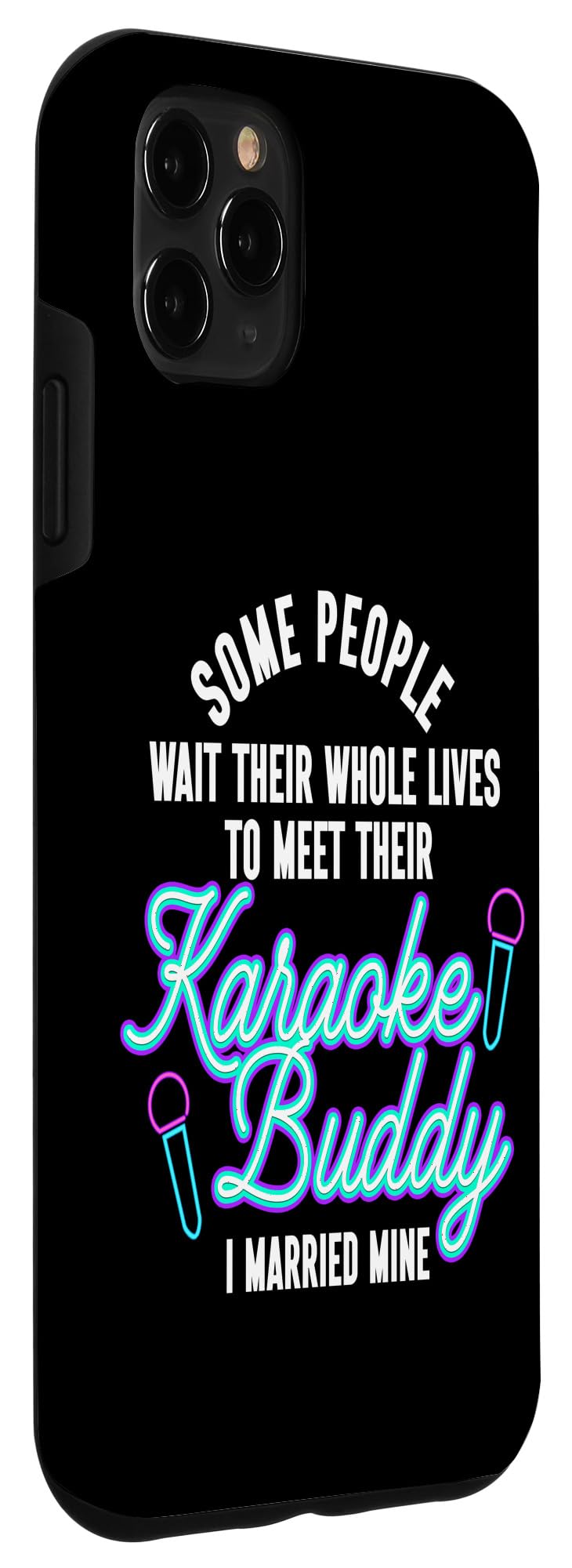 iPhone 11 Pro Max Karaoke Singer Husband Wife Marriage Wedding 80s Retro Case - Image 3
