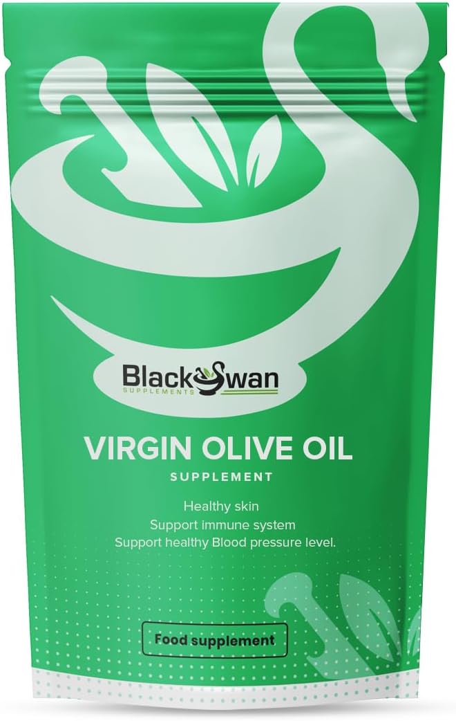 – Black Swan Virgin Olive Oil Softgel - 1000mg Antioxidant Anti Inflammatory Joint Skin Health Immune System Heart Overall Wellbeing Natural Supplement - 30 Softgel 1 Month Supply