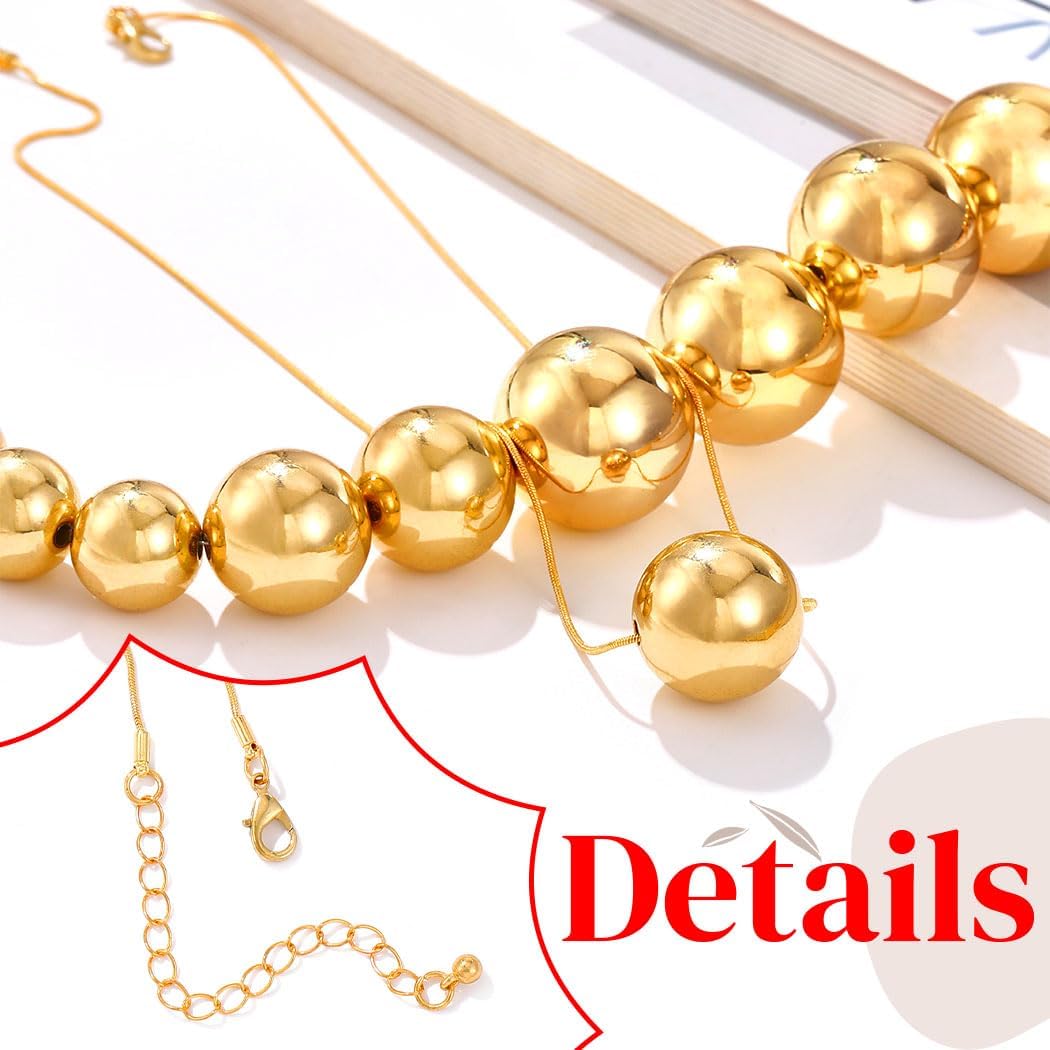 Sixexey Gold African Jewelry Set Bib Statement Jewelry Africa Beaded Costume Jewelry for Women - Image 6