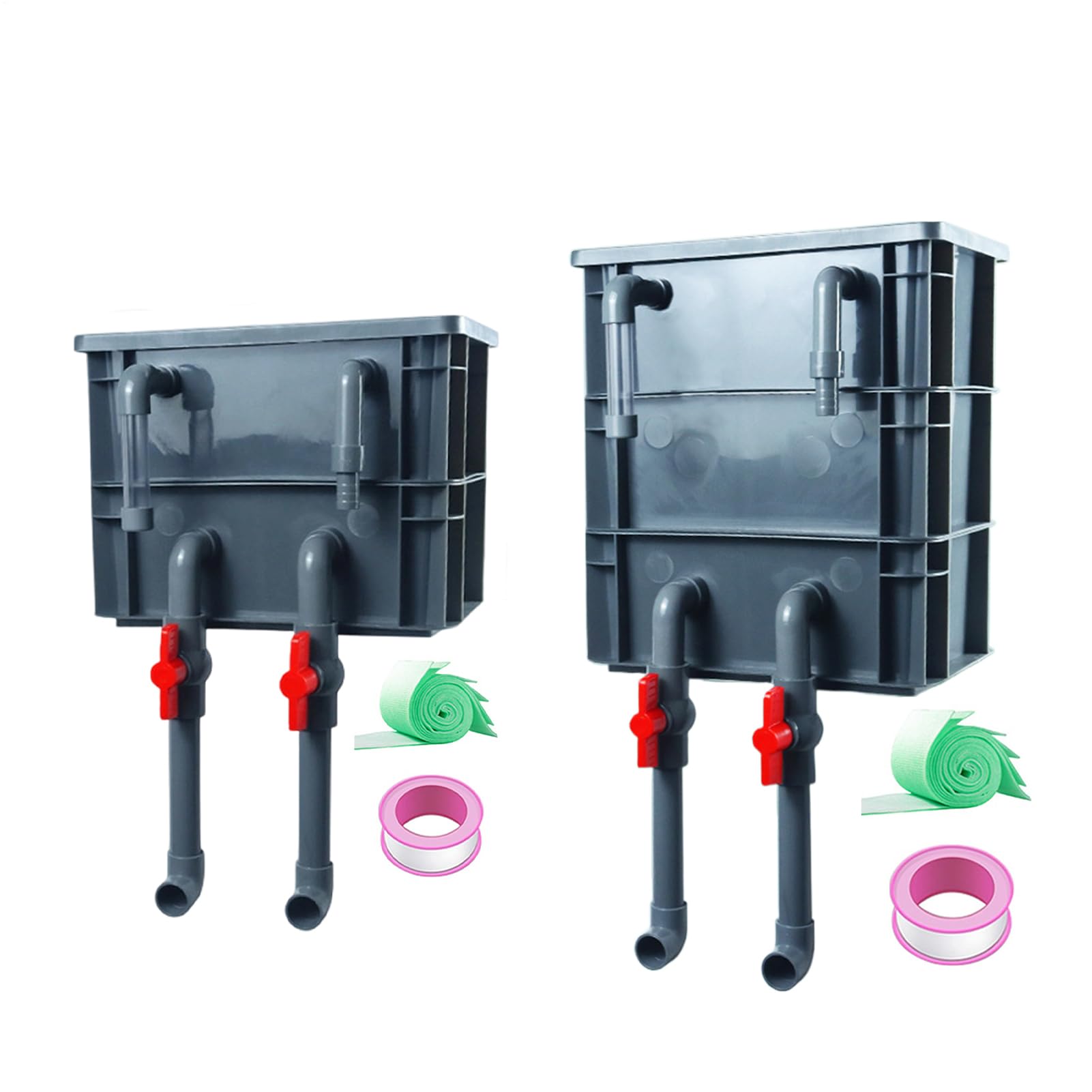 Caja de goteo de filtración de tanques Ish - Accesorio de caja de filtro PP de 35 cm | Juego de tuberías de ducha de lluvia, bandeja de goteo de acuario para agua dulce, agua salada, sala de estar
