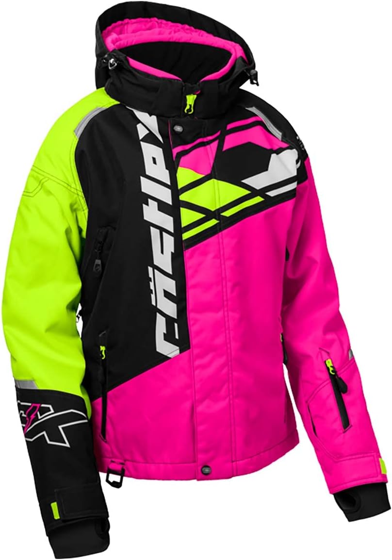 Castle X Women's Code G4 Snowmobile Jacket (Pink Glo/Black/Hi-Vis - X-Large)