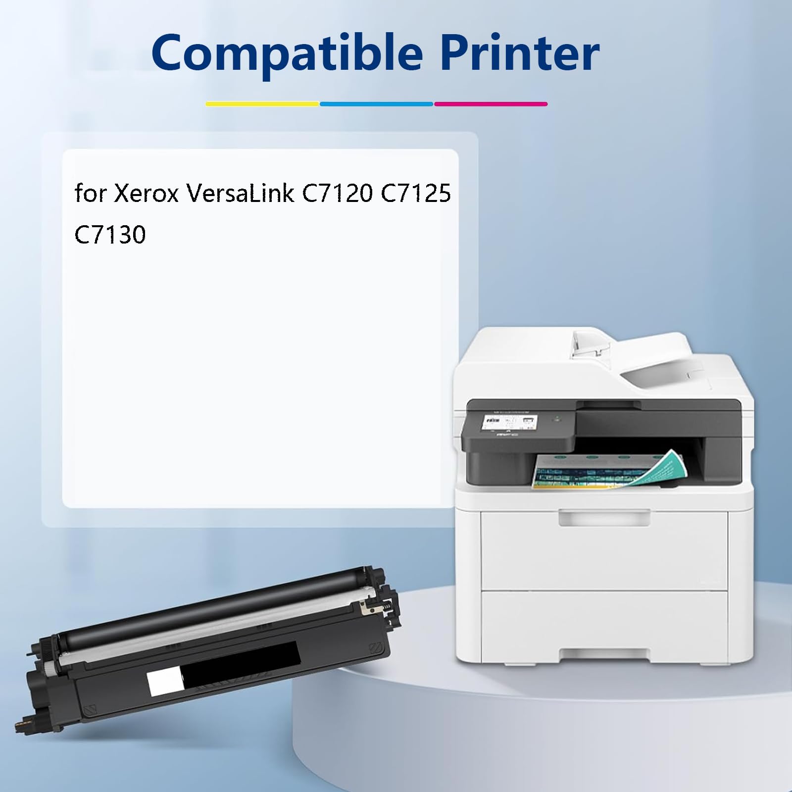 7120 Unità Tamburo Compatibile per Xerox VersaLink C7120 C7125 C7130 Stampanti, Alta Resa 109000 Pagine, Stampa Nitida,BCMY-1 pack
