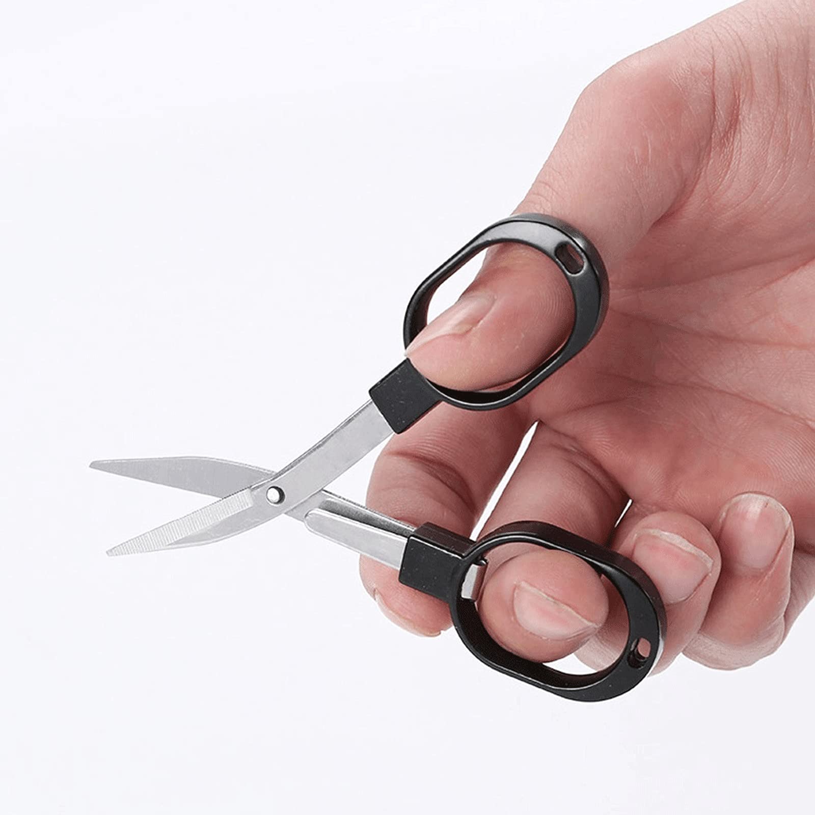 Tijeras para ensalada 1 Uds. Mini tijeras, tijeras plegables de acero inoxidable, tijeras de viaje para colgar en su llavero