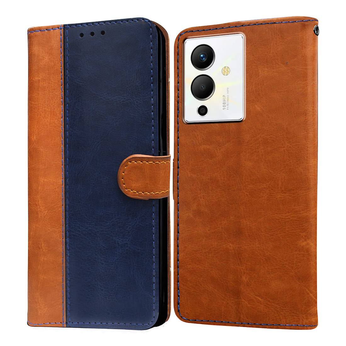 Amazon Brand- Solimo Flip for Infinix Note 12 Pro 5G (Leather_CamelBlue) (B0C14XLJSG) Amazon Price History, Amazon Price Tracker