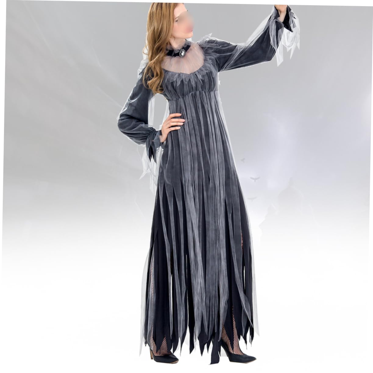 2 Piezas traje para cosplay vestido cosplay vestidos de gala vampiro Ideal para disfraces de Halloween traje de para el rendimiento vestido de disfraz de bruja para adultos