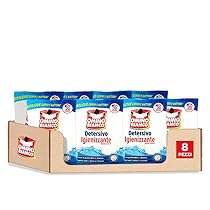 Omino Bianco – Detersivo Lavatrice in Polvere, 160 Lavaggi, Igienizzante con Antibatterico, Rimuove Germi e Batteri, 1100 gr x 8 Pezzi