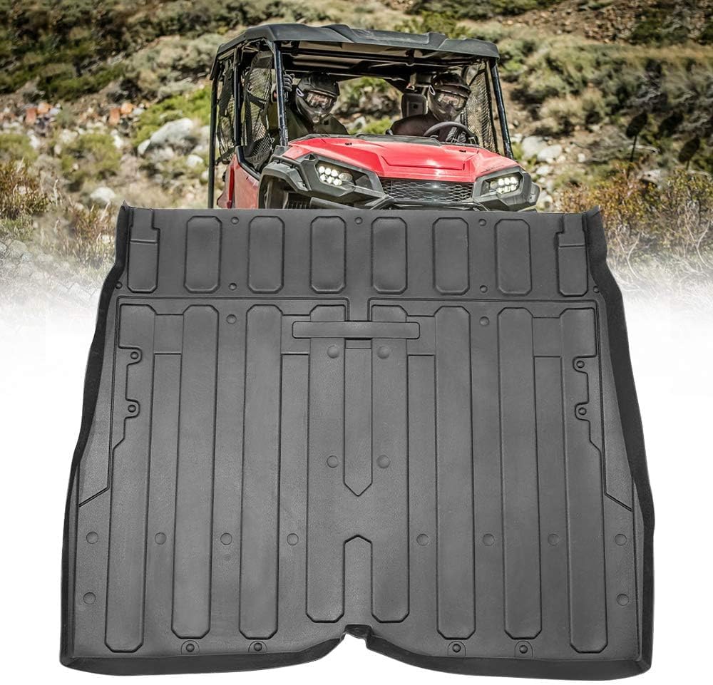 KEMIMOTO Rear Bed Mat Liner Compatible with Pioneer 1000-5 2016-2025, Innovative Extra Edge Lip, All-Weather Protection, Precision Fit, TPE Rubber Cargo Bed Liner Mat 5 Seater, Accessories