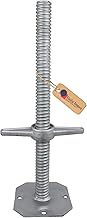 GeZu Impex Scaffolding Foot with Threaded Rod Hot-Dip Galvanised Set of 4 650 x 38 mm Adjustable Foot Plates