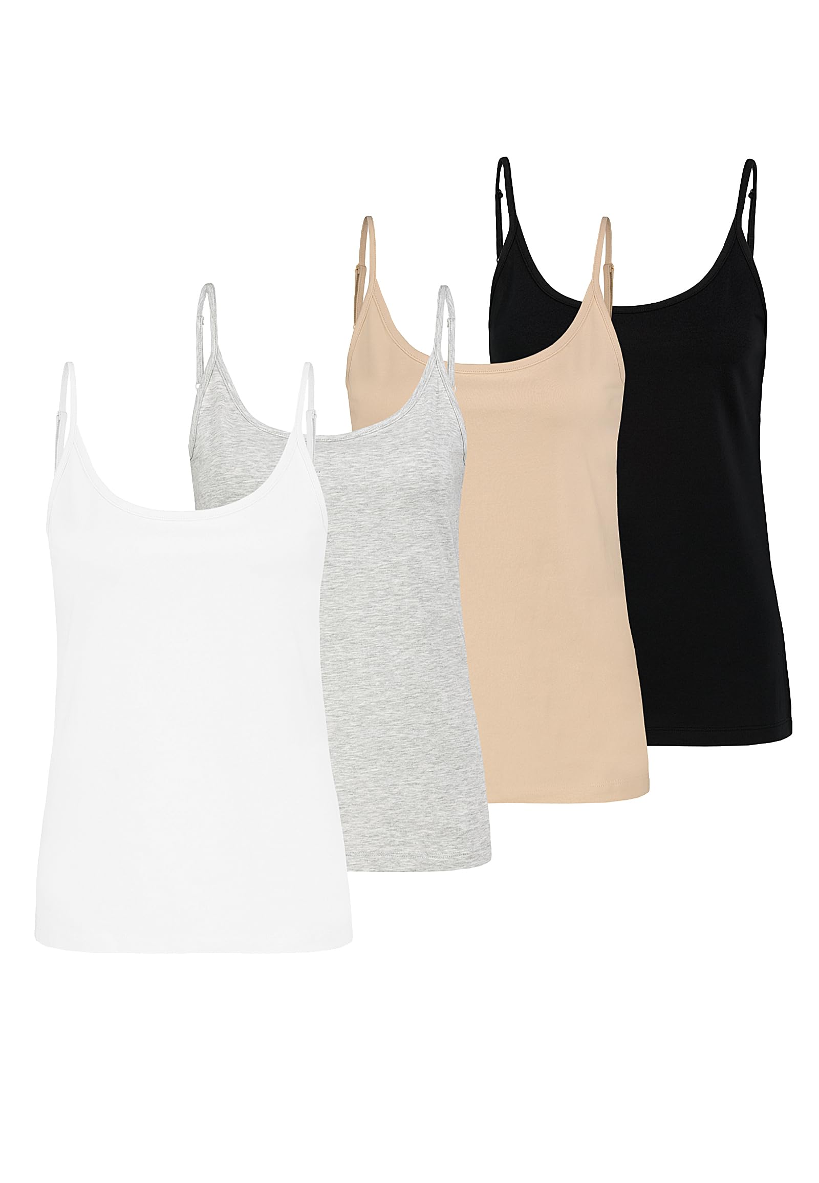 Sublevel Top Spaghetti Donna Confezione Multipla Canottiera Base Elegante Sottogiacca