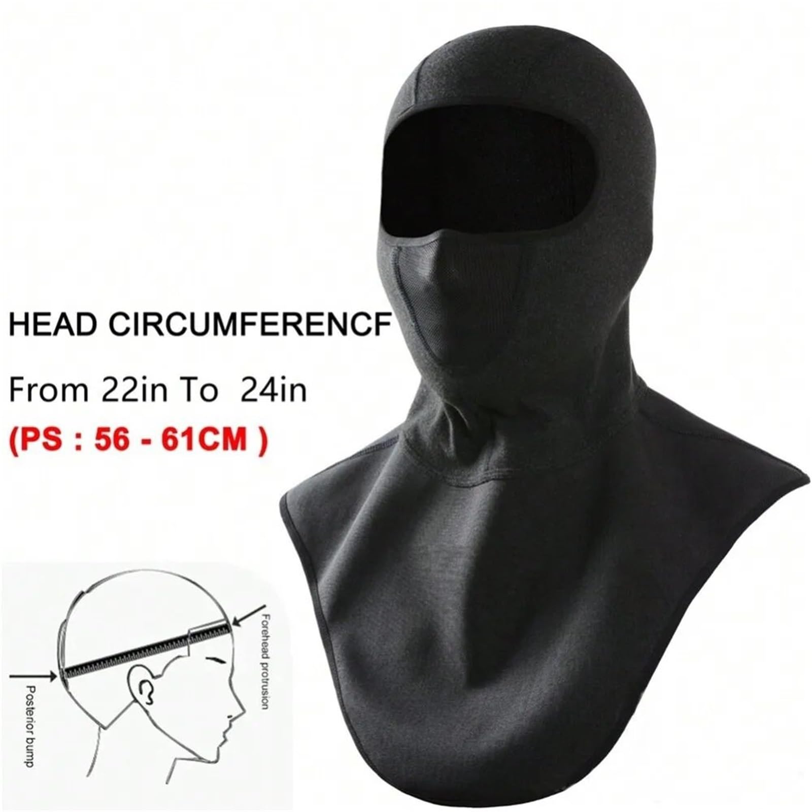 Scaldacollo Maschera Invernale per Motocicletta Antivento Casco da Motocross Berretto da Sci Copri Collo da Uomo Caldo sottocasco