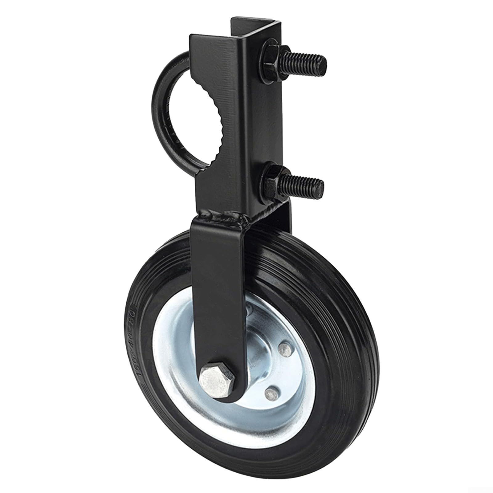 ITTRUH Spring Gate Wheels,6" Rubber Sturdy Steel Spring Loaded Swivel Caster, Farm Gate Casters For Outdoor Door Frame