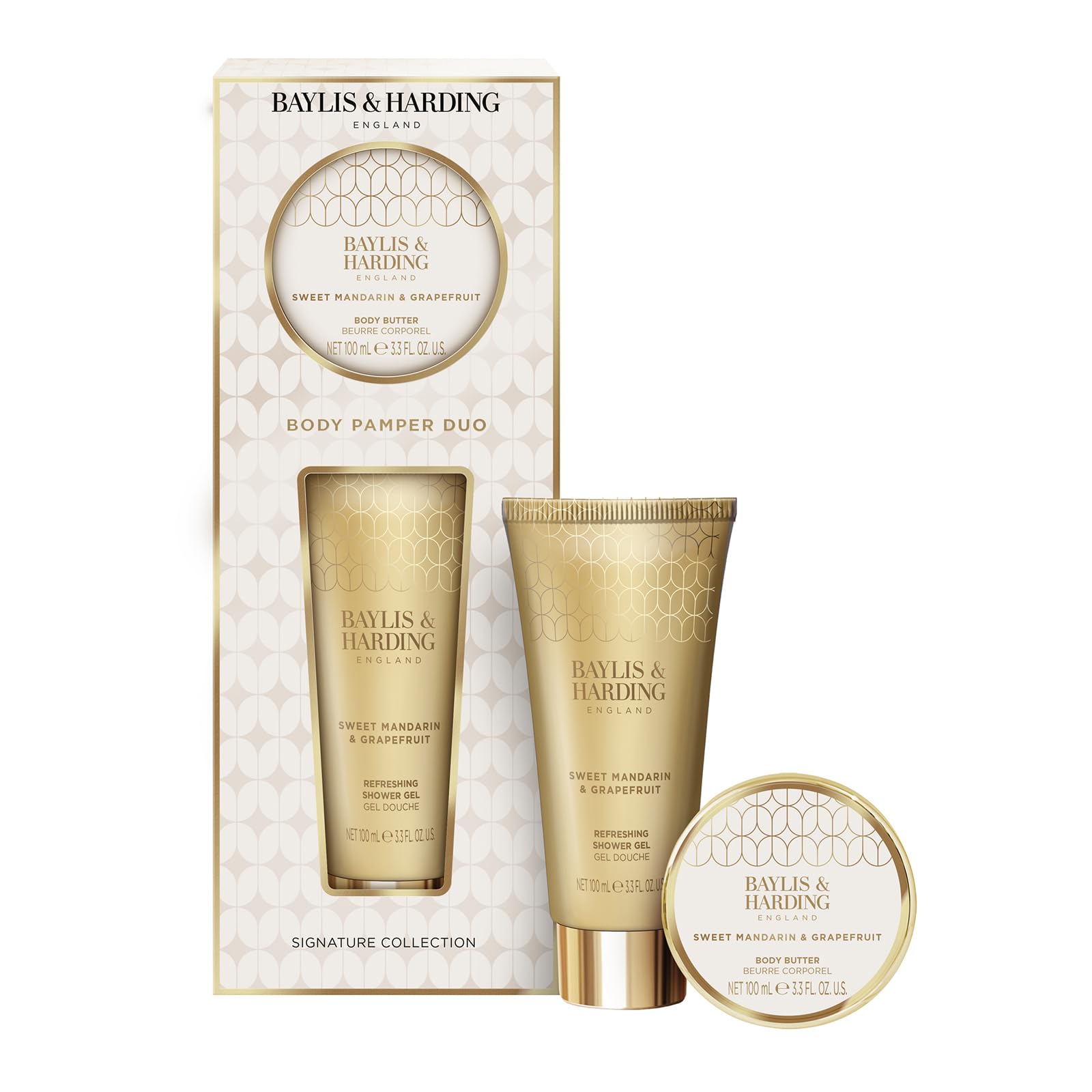 Baylis & Harding Sweet Mandarin & Grapefruit Indulgent Body Pamper Duo Gift Set - Vegan Friendly