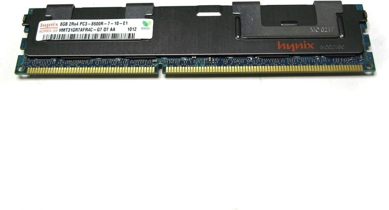 HYNIX 8GB DDR3 PC3-12800 1600MHz ECC REGISTERED CL11 1.5V DUAL RANK 240Pins STANDARD DIMM MEMORY P/N: HMT31GR7CFR4C-PB