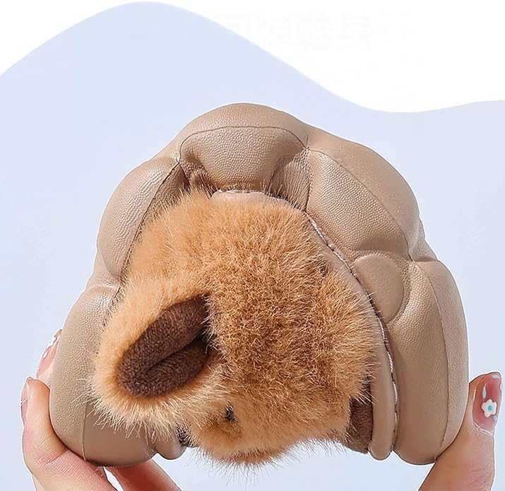 Capybara Slippers for Women Girls 5 PCS Socks Kawaii Fluffy Indoor House Shoes Cute Capybara Pattern Cozy Fuzzy Open Toe Slides4