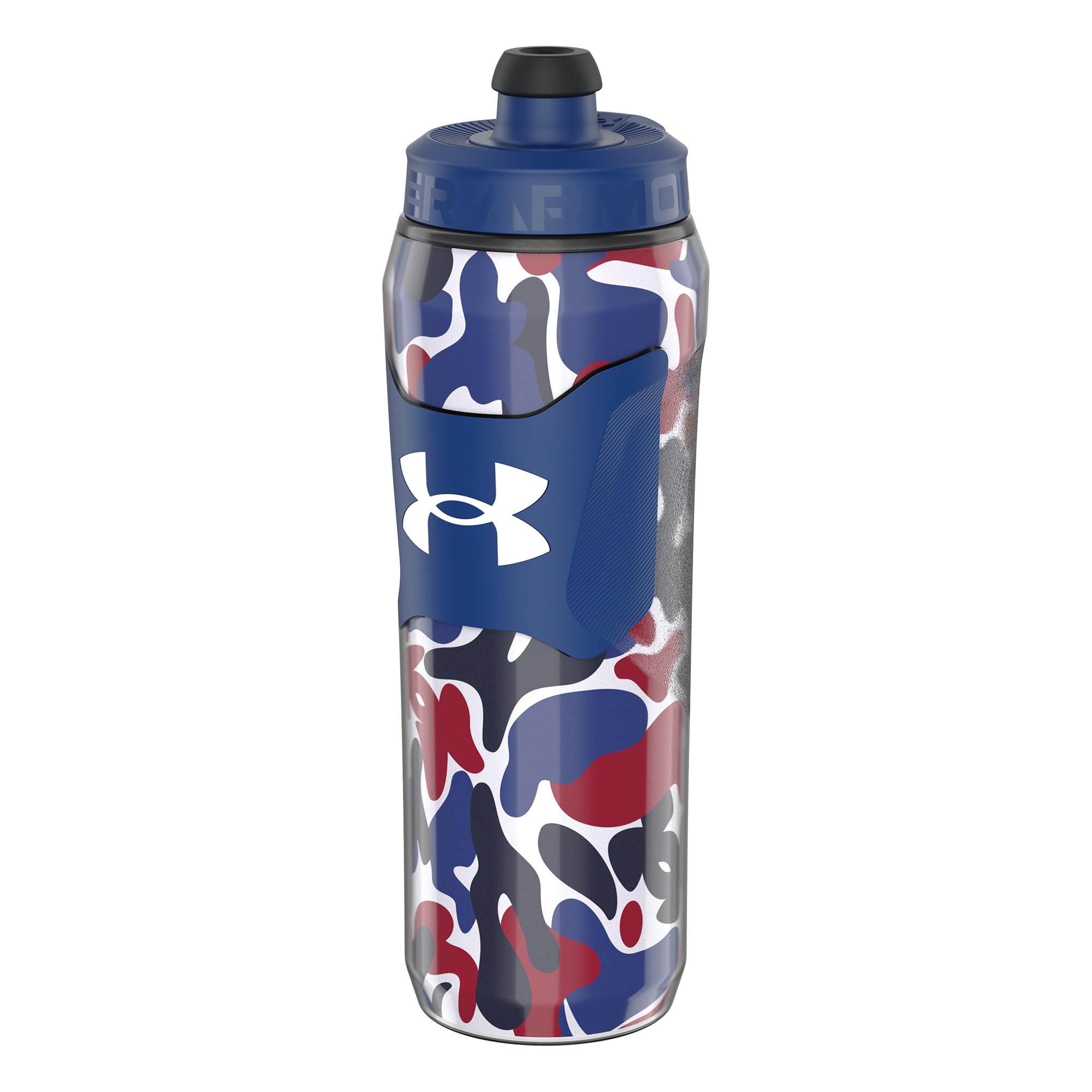 Under Armour 28oz Playmaker Squeeze Insulated 2 - Sports Water Jug, Leak Resistant for Baseball, Football & More, Royal Hypercamo