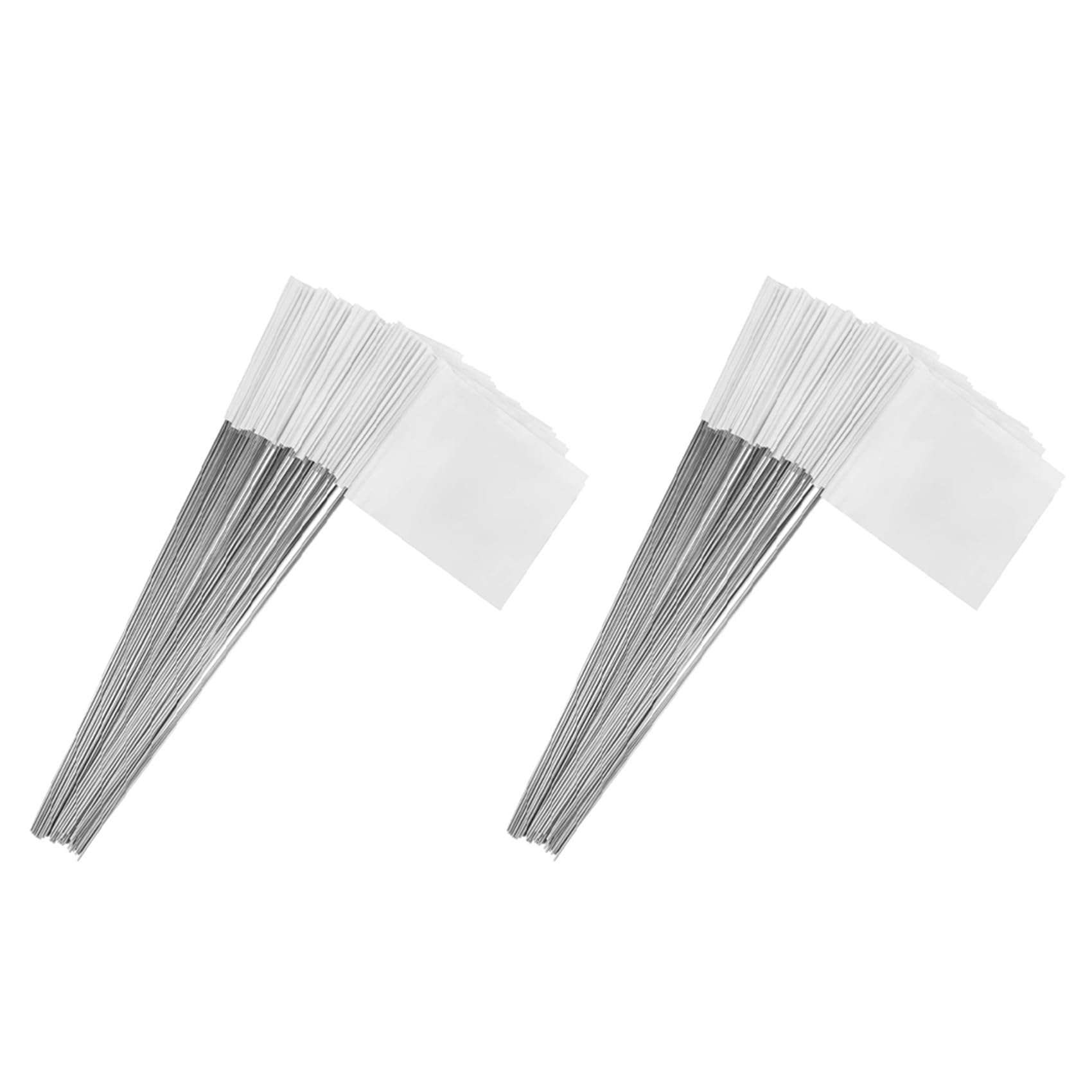 Jnchdghwa 100Pack Marking Flags, White Yard Flags 15x4x5Inch, Marker Flags, Lawn Flags Markers, Irrigation Flags, Landscape Flags