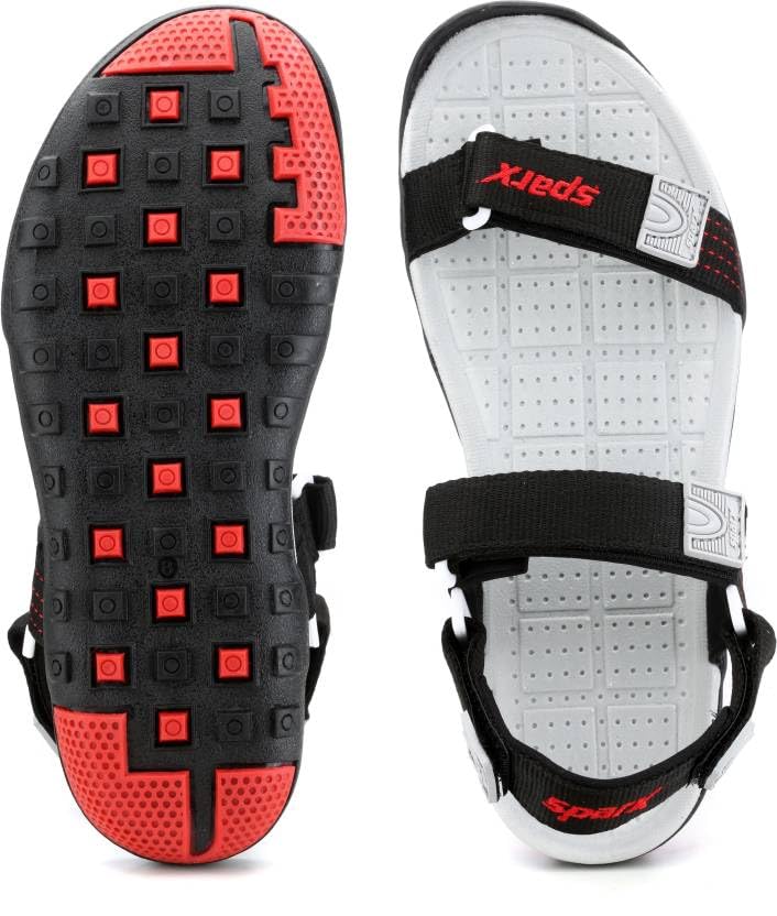 Image of SPARX mens Sparx Men Black Grey Stylish Floaters Sandal