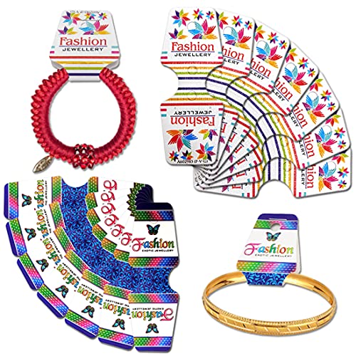 Image of DIY Crafts 150 Pcs Mix, 2 Design, Blank White /Multi - Color Kraft Paper Jewelry Necklace Bracelet Display Hanging Cards Price Ta (150 Pcs Mix, 2 Design)