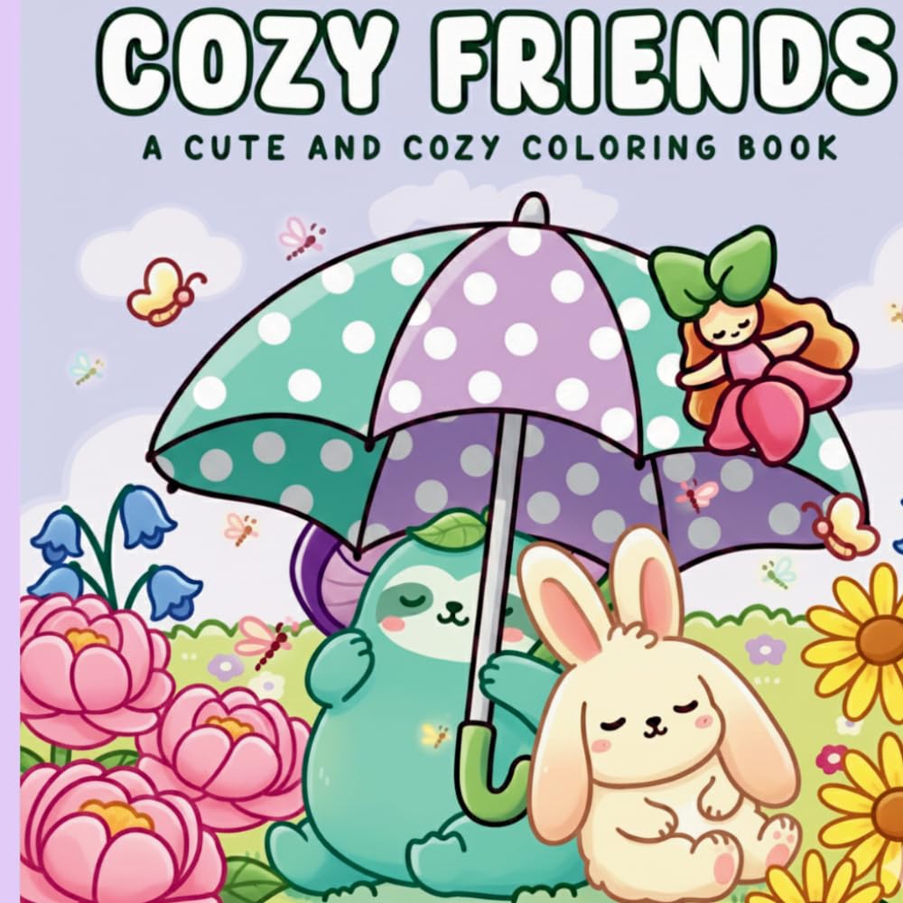 Cozy Friends: A Cute and Cozy Coloring Book
