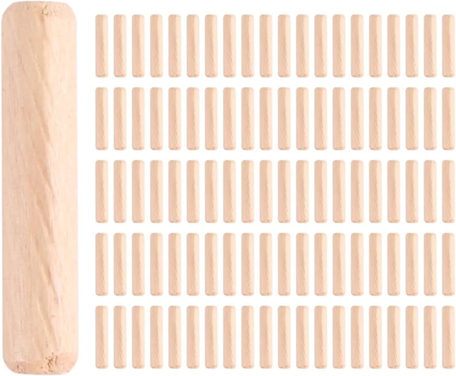 Dowel Pegs 300Pcs Wood Kiln Dried Fluted and Beveled