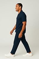 Vista 5 de STACY ADAMS Conjunto de camisa y pantalón de lino para hombre