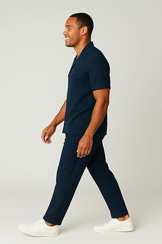 Miniatura 5 de STACY ADAMS Conjunto de camisa y pantalón de lino para hombre