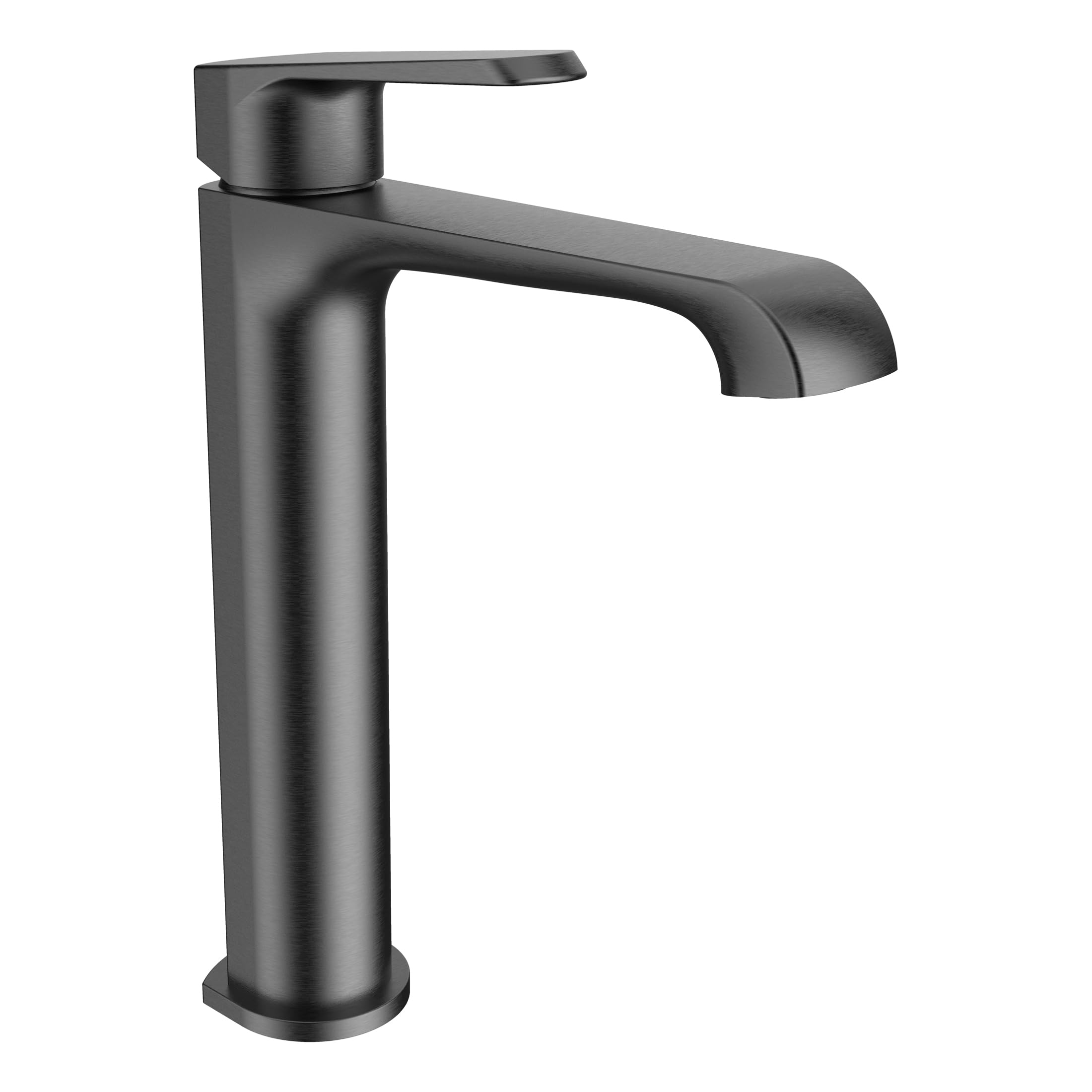 The Home Store Gunmetal Lunaris Tall Mono Basin Mixer Tap Deck Mounted Sleek