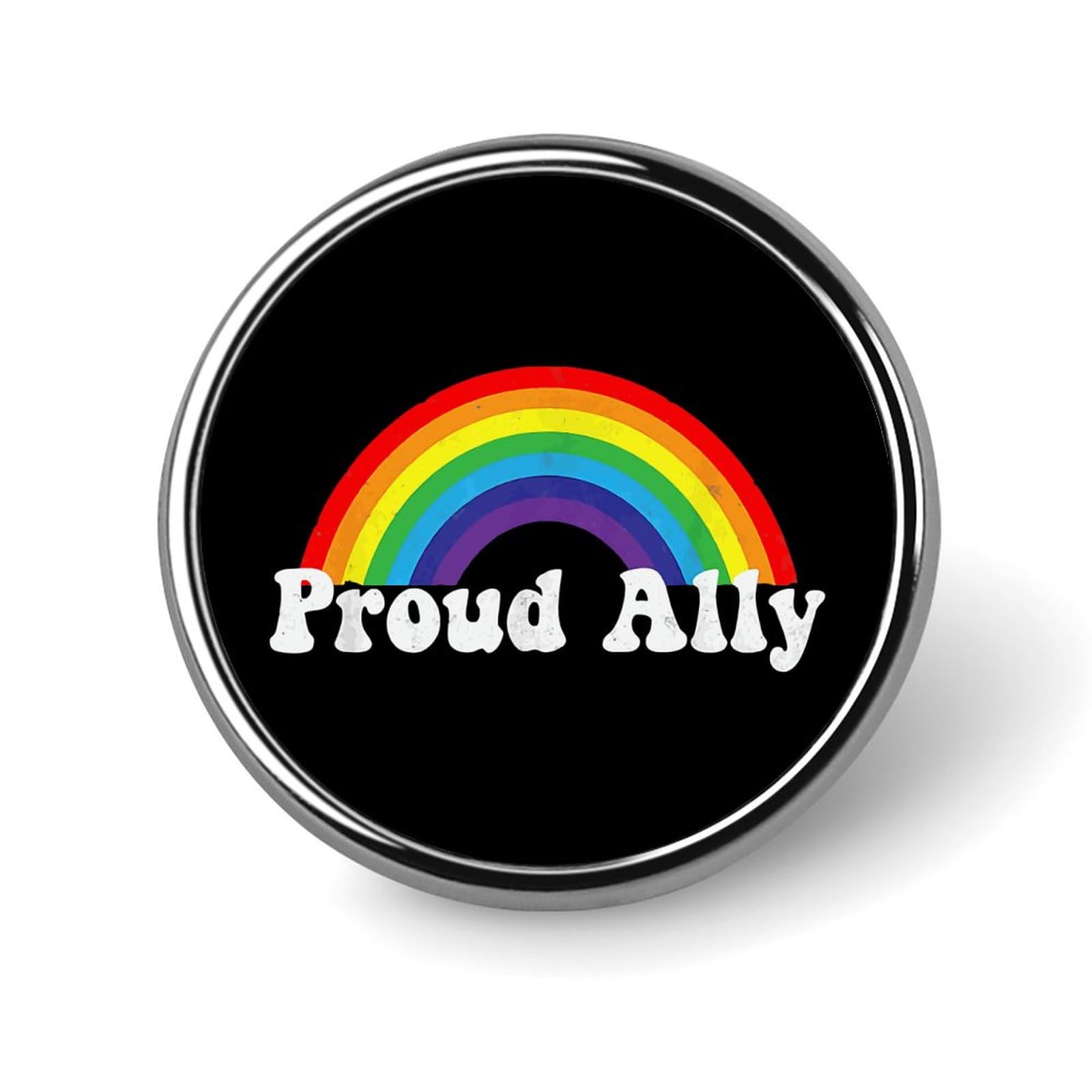 Proud Ally Pride Month LGBTQ Pins Round Buttons Brooches Enamel Lapel Pin Party Supplies Decor Badges for Hats Clothes Bags
