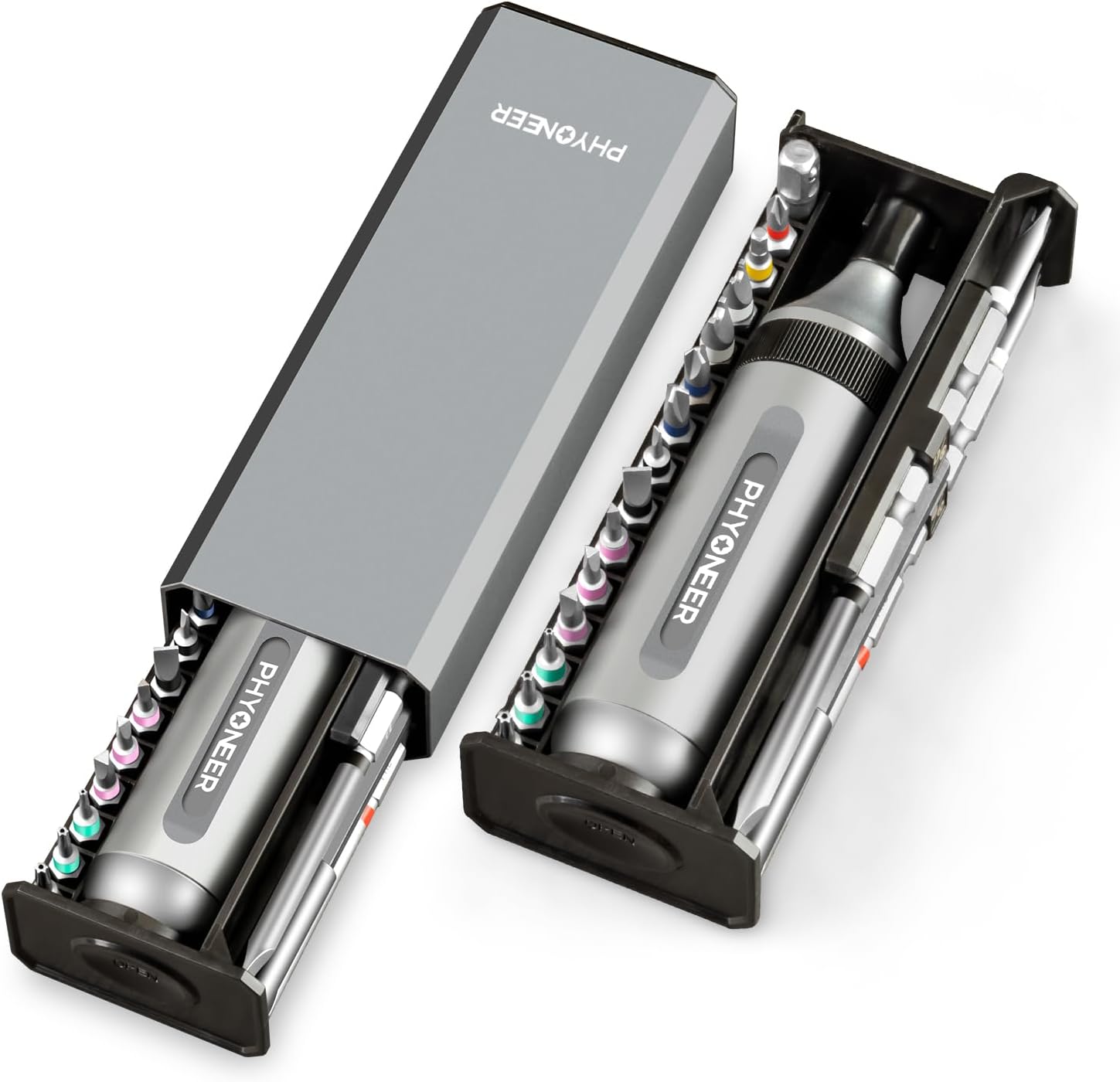 32 pcs Ratcheting Screwdriver Set PHYONEER Multibit